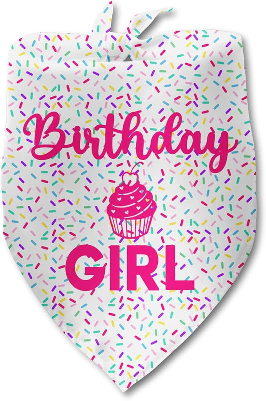 Dog Birthday Bandana Birthday Girl Pet Scarf Bibs Accessories Party Supplies for Dog Lover Small Medium Puppy Bandanas Girl