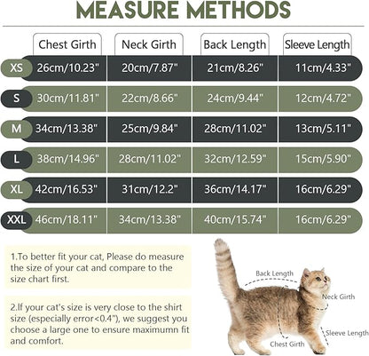 Sticky Cat Clothes Stretchy, Sphynx Hairless Sweater & Pajamas for Cats only, Soft Cat Onesie for Cats After Surgery Female Male & Hair Loss Prevention, Green XL