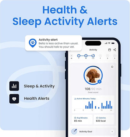 Tractive XL Smart Dog GPS Tracker | Live Pet Tracker with Virtual Fence | Vital Signs Monitoring of Heart & Respiratory Rate | Up to 1-Month Battery Life | Dog Collar Attachment (Adventure Edition)
