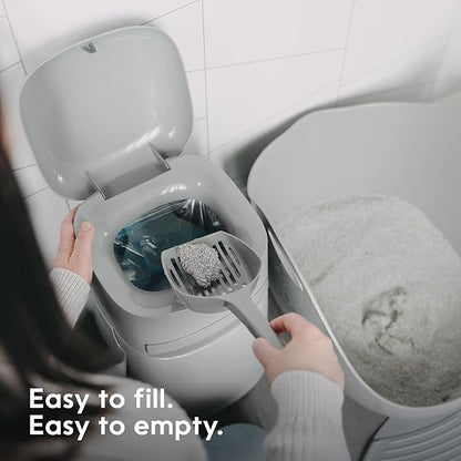 Litter Genie Easy Roll Cat Litter Disposal Pail | Odour Control, Refill Bags & Scoop