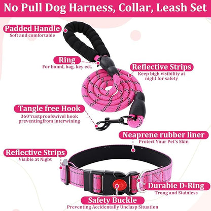 30 Pcs Puppy Supplies Starter Kit for Small Dogs Essentials Include No Pull Dog Harness, Collar, Leash Set, Toys, Bowl, Water Bottles, Pet Grooming Kit, Puppy Accessories for Welcome Gift