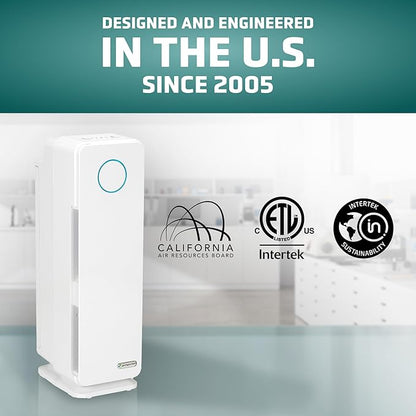 GermGuardian Air Purifier for Homes with Pets, H13 Pet HEPA Filter, Removes Pet Dander, Dust, Allergens, Smoke, Pollen, Odors, Mold, UV-C Light Helps Reduce Germs, 22 Inch, White, AC4300WPT