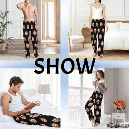 Custom Pajama Pants with Face customized PJ Pants Christmas Valentine gifts for Men Women