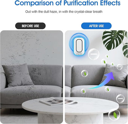 Plug in Air Ionizers 3-Pack, Negative Ion Air Purifier with Ice Blue Light, 2W Ultra-Low Energy Ionic Air Purifiers for home Bedroom Office Bathroom(3)