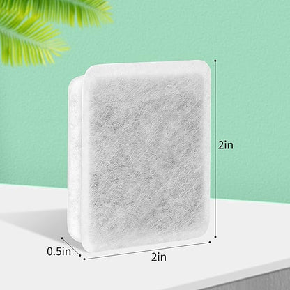 Pet Fountain Charcoal Water Filter Replacement, Dog Cat Water Bowl Filter Pet Water Filter Fit for Gravity Waterer Bowls Pack of 12