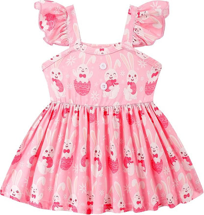 Toddler Baby Girls Summer Clothes Outfits Ruffled Sleeve Dinosaur Shirt Leopard Tops and Shorts Pants Sets 2PCS