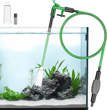Pawfly Aquarium Water Changer Kit, Fish Tank Siphon Vacuum Cleaner with 6 Feet Long Hose and Extendable Tubing Manual Aquarium Gravel Cleaner Tools for Water Changing Sand Washing and Maintenance
