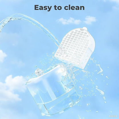 mini&moe Bird Bath for Cage, 4 in 1 Multifunction Birds House/Bath/Litter Box/Feeder Room, Bird Cage Accessories for Pet Birds Conure Budgies Cockatiels Lovebird,Finches, Parakeets, Mannikin,Pink