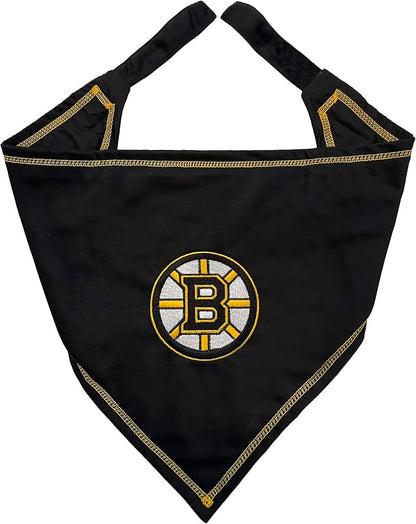Pets First NHL Boston Bruins TIE Bandana, Size Small/Medium. Dog Bandana Scarf Bib for Pet Cat Dog. The Ultimate Game-Day, Party Bandana