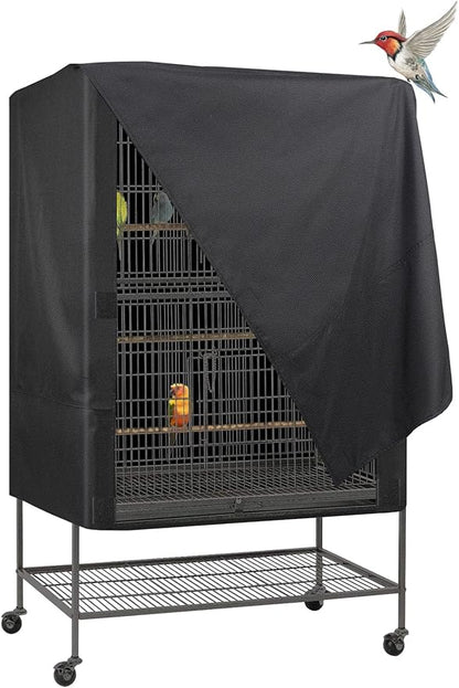 Explore Land Pet Cage Cover - Good Night Enclosure for Bird Critter Cat House to Small Animal Privacy & Comfort (Medium, Black)