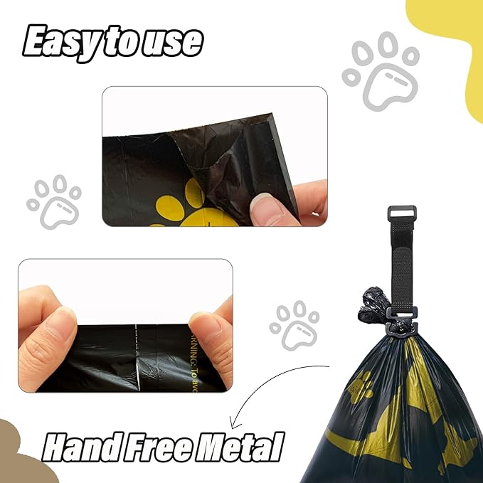 Metal Dog Poop Bag Holder w/Leash Clip|Durable Scratch-Resistant Aluminum|15 Bags+3 Accessories(Pink)