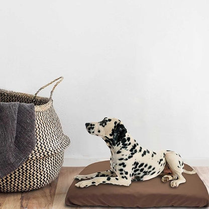 Dog Bed Cover Waterproof Replacement Machine Washable Covers for 20x15 Inch Dog Bed Heavy Duty Scratch Resistant Mattress Protector Pet Bed Cover Only Brown