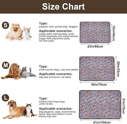 Dono 1 Pack 3 Pink Dog Blankets for Small Dogs, Soft Fluffy Paw Print Pattern Fleece Pet Blanket Warm Sleep Mat, Puppy Kitten Blanket Doggy Mat for Small Dogs Girl -23 * 16in
