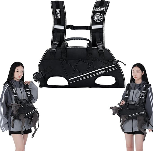 Dog Lift Harness for Small Dogs,Dog Backpack Carrier,Adjustable Padded Breathable Straps for Dogs, Disabled, Joint Injuries, Arthritis,M(8.5-17.5LBS)