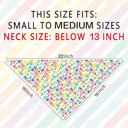 Birthday Dog Bandanas 1 Pack, Colorful It's My Birthday Dog Scarfs for Boy and Girl, Pet Scarves for Birthday Boy and Girl Bandanas for Small Medium Large Dogs (It's My Birthday, Small)