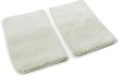 Sherpa Replacement Liners for Travel Pet Carriers - Soft Absorbent Cat & Dog Kennel Pad with Waterproof Backing, Machine Washable Crate Pads, 19x12.25in - 2 Pack, White, Large