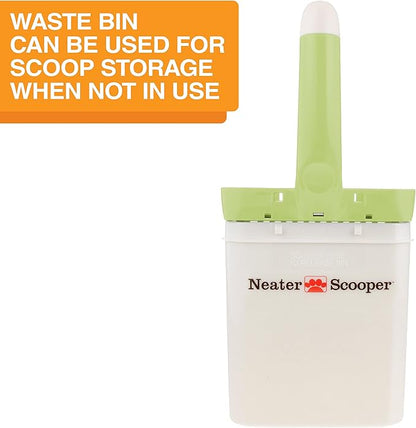 Neater Pet Brands Neater Scooper Standard Cat Litter Scoop, 195 Refill Bags – Mess-Free Cat Litter Scooper with Bag, Spill-Proof Kitty Box Sifter, Bin Doubles as Scoop Holder, For Single-Cat Household