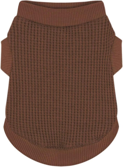 Cozy and Functional Dog Shirts for Small Puppies: Stretchable Brown Attire with Easy-On Design, Ideal for Chihuahuas and Yorkies - Enhance Comfort and Playfulness on Chill Days X-Large