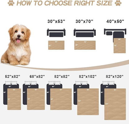 Smiry Waterproof Dog Bed Cover Blanket 30x70, Soft Reversible Pet Blanket, Washable Leakproof Cats Dogs Couch Cover for Sofa, Couch, Furniture, Camel/Beige
