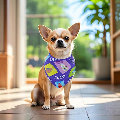 30 Pack Fathers Day Dog Bandanas Bulk for Small Dogs Kittens Breed 18 Inch Love Dad Dog Bandanas XS Puppy Doggy Best Dad Dogs Bandana Grooming S