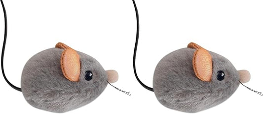 Catstages Squeak Squeak Mouse Cat Toy with Touch-Activated Sound & Catnip,Gray,(Pack of 2)