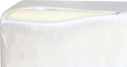 Furhaven Dog Bed Liner Water-Resistant Foam Mattress Protector Cover - White, Medium