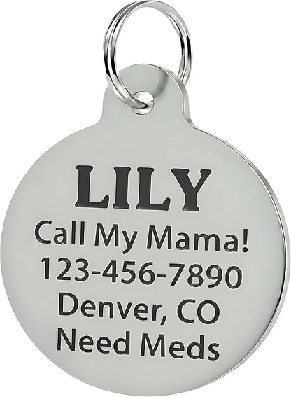 Bad Tags Personalized Dog and Cat ID Tags in 25+ Designs and 2 Sizes - 5 Lines of Custom Engraved Text - Funny Cute Personalized Pet Tags (Resident Crackhead - Yellow, Small (1 inch))