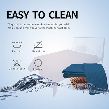 Easy-Going 100% Waterproof Dog Bed Cover, Non-Slip Pet Blanket for Furniture, Washable Couch Cover, Repleasement Sofa Cover (120X82 in,Peacock Blue)