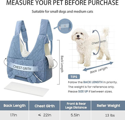 Pet Carrier Backpack, Adjustable Pet Front Cat Dog Carrier Backpack Travel Bag for Small Medium Dogs Cats and Rabbits, Safety Strap with Removable Bottom Plate for Camping Hiking Traveling