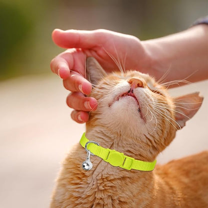 16 PCS Breakaway Cat Collars,Kitten Collar with Bell Cat Collars for Boy Girl Cats Breakaway Collar for Cats 7.5-12.6 Inch