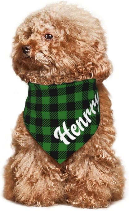Custom Pet Scarf Personalized Dog Bandana with Name Personalized Add Your Text Bibs Triangle Head Scarfs Gift for Small Medium Large Dogs Cats Baby Puppy Pets Accessories