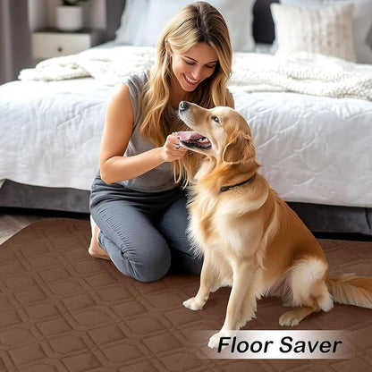 hyha Waterproof Dog Bed Blanket, Soft Pet Blankets, Waterproof Couch Cover for Dogs, Reversible Sofa Covers Washable for Furniture (40x70 Inch, Brown/Beige)