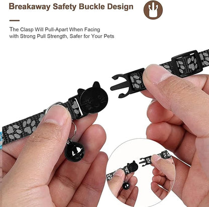 GPS Tracker for Cats, Mini GPS Pet Tracker with Collar, IPX8 Waterproof Cat Trackers Collar,No Monthly Fee,Work with Apple Find My(iOS Only),Smart Trackers for Pets-Black-4