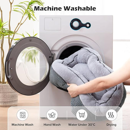 INVENHO Small Dog Bed Washable Orthopedic Calming Warming Durable Pet Bed with Anti-Slip Bottom