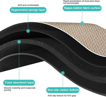 Pet Feeding Mat for Floors Waterproof Dog Mat for Food and Water Absorbent Quick Dry Non Slip mat for Cat Bowls
