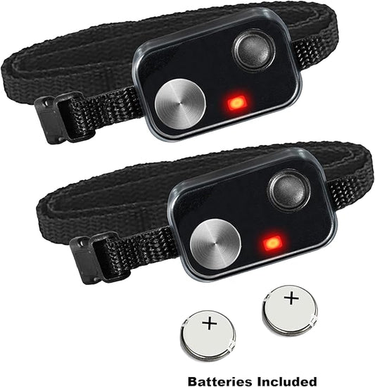 MS-5 Automatic Pet Door Collar 2-Pack, Genuine High Tech Pet Brand Dog Collar for Power Pet Doors - Econ Series, Waterproof (Black Case & Strap) - MS-5 ECON 2-PK