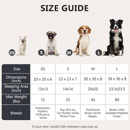 MIXJOY Orthopedic Dog Bed Comfortable Donut Cuddler Round Pet Beds Ultra Soft Washable Dog and Cat Cushion (20''/23''/30'') (23'', Grey)