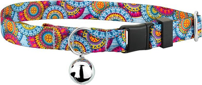 Country Brook Petz - Sky Mandala Cat Collar - Groovy Collection Featuring Far Out Designs