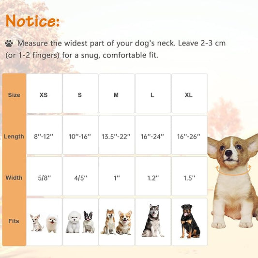 Cotton Fall Dog Collar, Halloween Dog Collars for Small Dogs, Soft Adjustable Cute Dog Collars, Brown Orange Stripe for Small Medium Large Dogs, Perfect for Girl or Boy Dog Collars-S