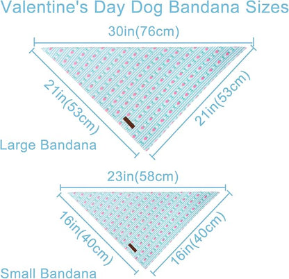 Summer Dog Bandana, UP URARA PUP Strawberry and Bowknot Triangle Bid Scarf for Medium Large Dogs, Cotton Kerchief for Girl Boy Puppies, Cute Spring FloralBandana,S