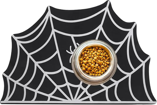 Halloween Pet Mat for Food and Water, Pet Feeding Mat for Dog Cat Bowl Absorbent Anti-Stain Non-Slip Quick Dry Easy Clean Floor Placemat, Pets Accessories Indoor (24 * 35.5 in)