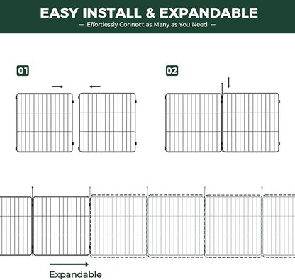 FXW MiniPaws Unleashed Dog Playpen, Expandable & Portable Design for Yard, RV Camping and Indoor Use, for Small and Medium Dogs, 32-inch 12 Panels