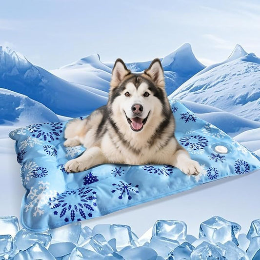 Cooling Mat for Dogs - 2025 Upgrade 35.4"x23.6" Pet Cool Mats for Dogs/Cats, Washable Non-Slip Cooling Pet Mat for Summer, Portable Ice Mat for Dogs/Cats