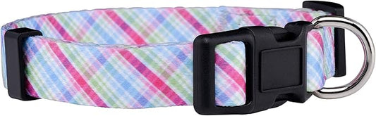 Native Pup Easter Dog Collar, Cute Spring Gift for Puppies, Pink Pastel, Eggs, Chicks, Bunny Adjustable for Small, Medium, Large Breeds (Pastel, Small)