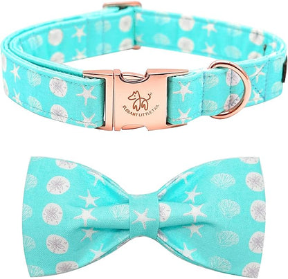 Elegant Little Tail Bowtie Dog Collar for Small to Large Dogs