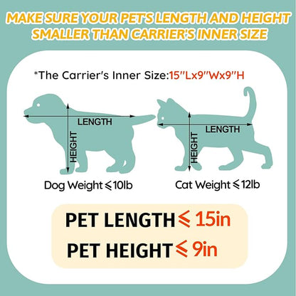 Petskd Pet Carrier 17x11x10.5 Delta American United Airline Approved, Pet Travel Carrier Bag for Small Cats and Dogs, Cat Soft Sided Carrier with Safety Lock Zippers, 5-Sided Breathable Mesh(Black)