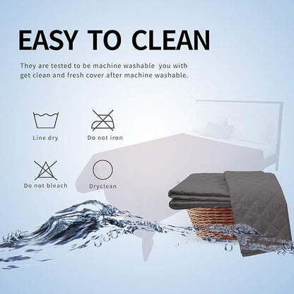 Easy-Going 100% Waterproof Dog Bed Cover, Non-Slip Pet Blanket for Furniture, Washable Couch Cover, Repleasement Sofa Cover (68x82 in,Gray)