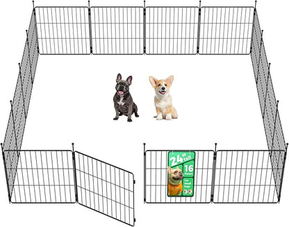 FXW MiniPaws Unleashed Dog Playpen, Expandable & Portable Design for Yard, RV Camping and Indoor Use, for Puppies and Small Dogs, 24-inch 16 Panels