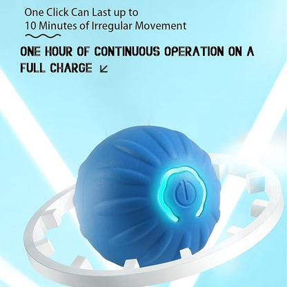 Trumoon Automatic Bouncing Ball Toy for Small and Medium Dog, Motion Moving Ball for Dog, Durable Motion Activated Automatic Rolling Pet Toys(Blue)