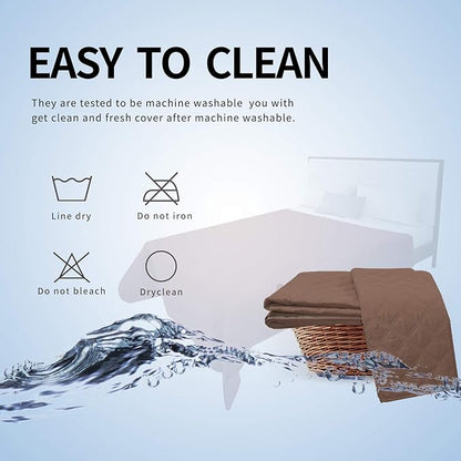 Easy-Going 100% Waterproof Dog Bed Cover, Non-Slip Pet Blanket for Furniture, Washable Couch Cover, Repleasement Sofa Cover (86x82 in,Brown)